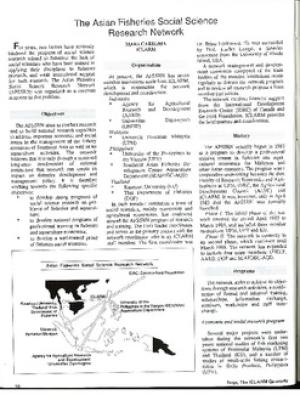 The Asian Fisheries Social Science Research Network