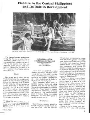 Fishlore in the Central Philippines and its role in development