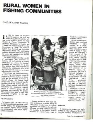 Rural women in fishing communities: CIRDAP's action programme