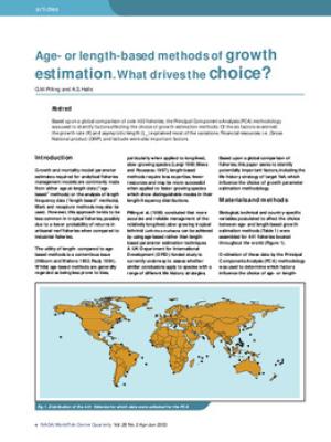 Age- or length-based methods of growth estimation. What drives the choice?