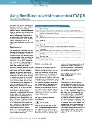 Using ReefBase to create customized maps