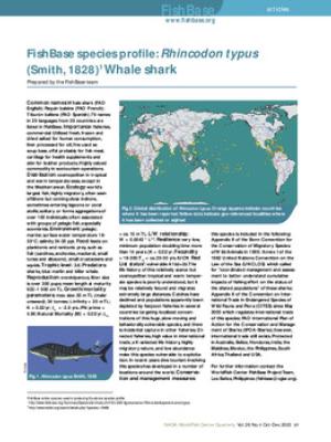FishBase species profile: Rhincodon typus (Smith, 1828) whale shark