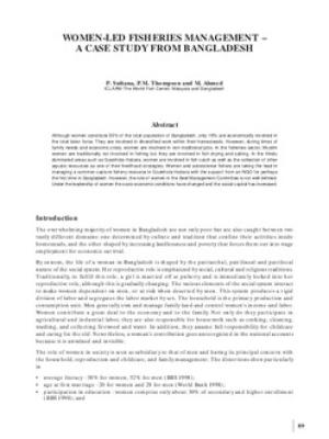 Women-led fisheries management - a case study from Bangladesh