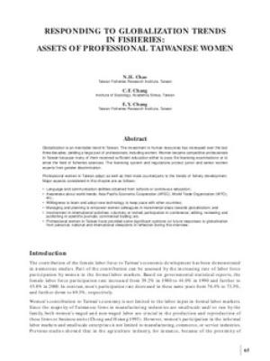 Responding to globalization trends in fisheries: assets of professional Taiwanese women