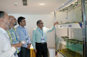 Dhaka workshop on Integrated Multi-Trophic Aquaculture (IMTA) hosted by WorldFish Bangladesh under the Asia–Africa BlueTech Superhighway (AABS), bringing together government, research and private sector stakeholders to discuss climate-resilient aquaculture. Photo: Dilruba Sharmin/Shohorab Hossain/WorldFish.