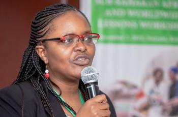 Rahma Adam shares how gender equality and women’s empowerment in aquatic food systems result in better food security and nutrition through her work in gender strategic research and mainstreaming at WorldFish as a social inclusion and market scientist. Photo by Kipenz Films/CIMMYT. 