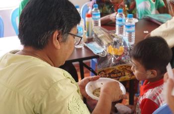 WorldFish enhanced the nutrient composition of local food products consumed by young children and women of reproductive age with dried fish powder. Photo: Quennie Vi Rizaldo