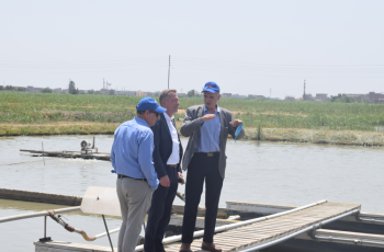WorldFish Country Director for Egypt, Ahmed Nasr-Allah leading the USDA FAS delegation. Photo by Ahmed Ashraf
