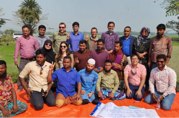 WorldFish and partners are working with Bangladesh national research institutions and national competent authorities to design and develop finfish biosecurity training modules to reduce antimicrobial use (AMU) and antimicrobial resistance (AMR) burden in commercial finfish aquaculture systems. Photo: Md. Habibur Rahman 