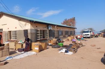 The fish storage house constructed by WorldFish. Photo by Keagan Kakwasha 
