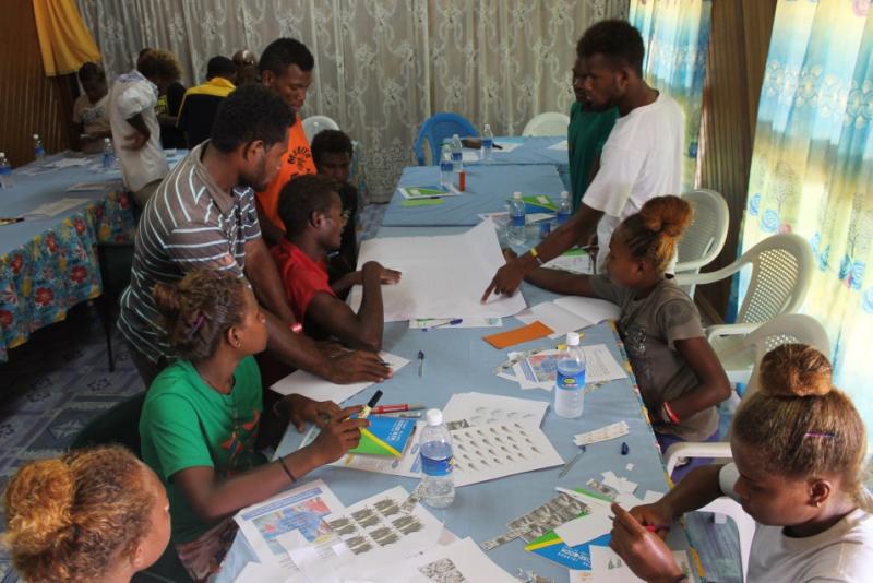 CBRM youth training, Solomon Islands. Photo by Meshach Sukulu, 2016.