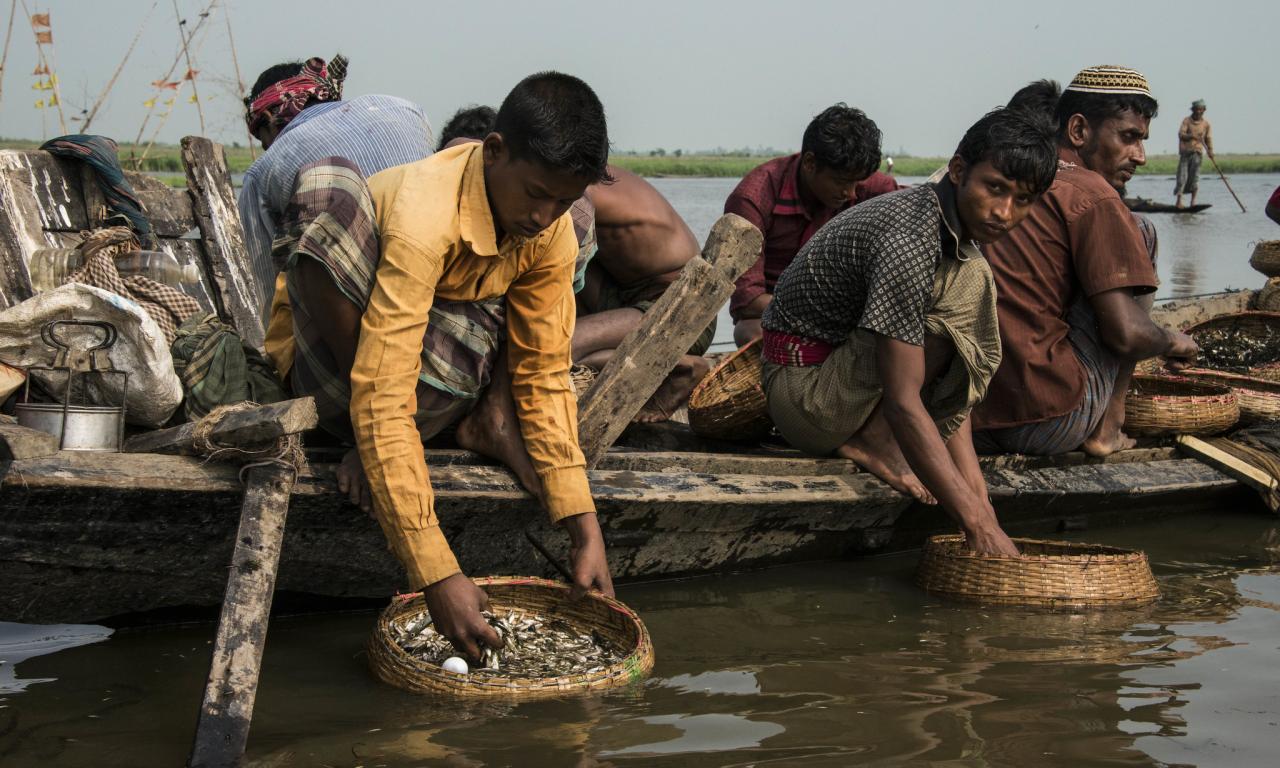 Fishermen in Sunamganj, Bangladesh. Photo by Finn Thilsted.