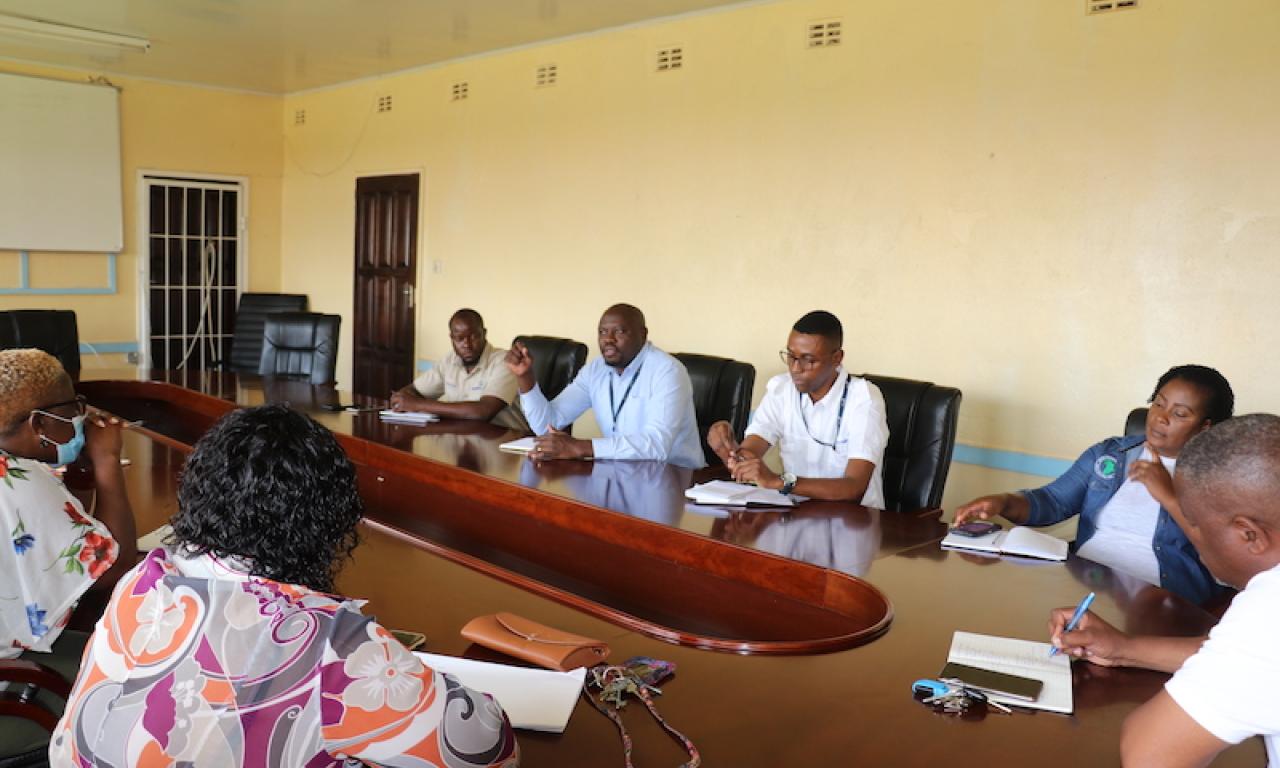 The project team met with the management and staff from the Natural Resources and Development College’s (NRDC) Basic Sciences and Fisheries Department to discuss potential collaboration on the upgrade of their fisheries wet lab. Photo: Agness Chileya