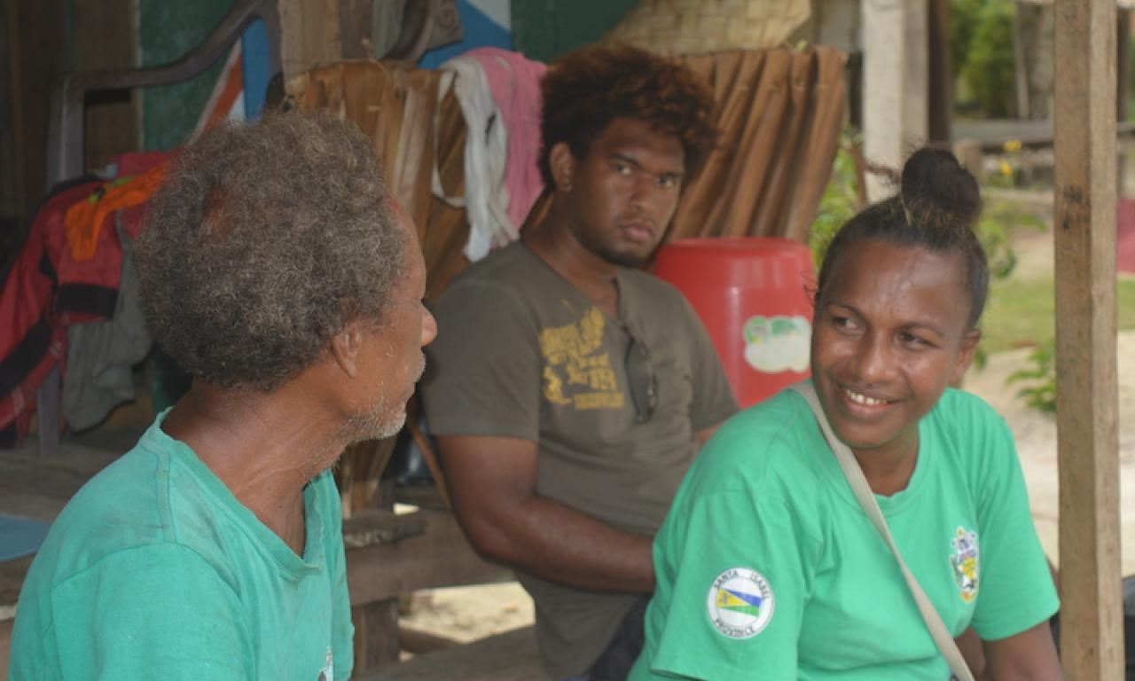 Faye Aborina Siota (right) enjoys engaging with a wide variety of individuals and organizations from various cultural backgrounds while doing participatory research. Photo by Fredrick Dotho.