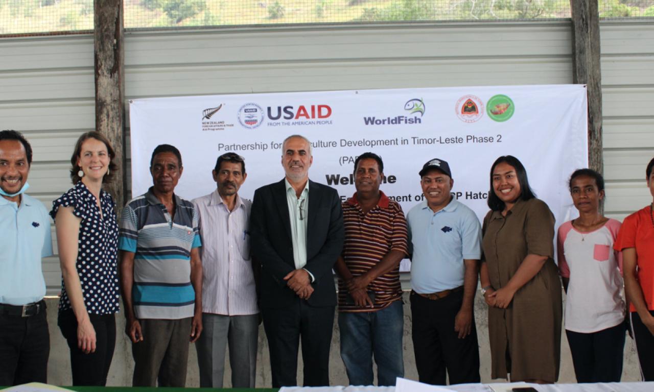 jpg   At the consultation meeting on 8 July 2022 to establish the third Public-Private-Partnership hatchery for genetically improved farmed tilapia in Hera, Timor-Leste.