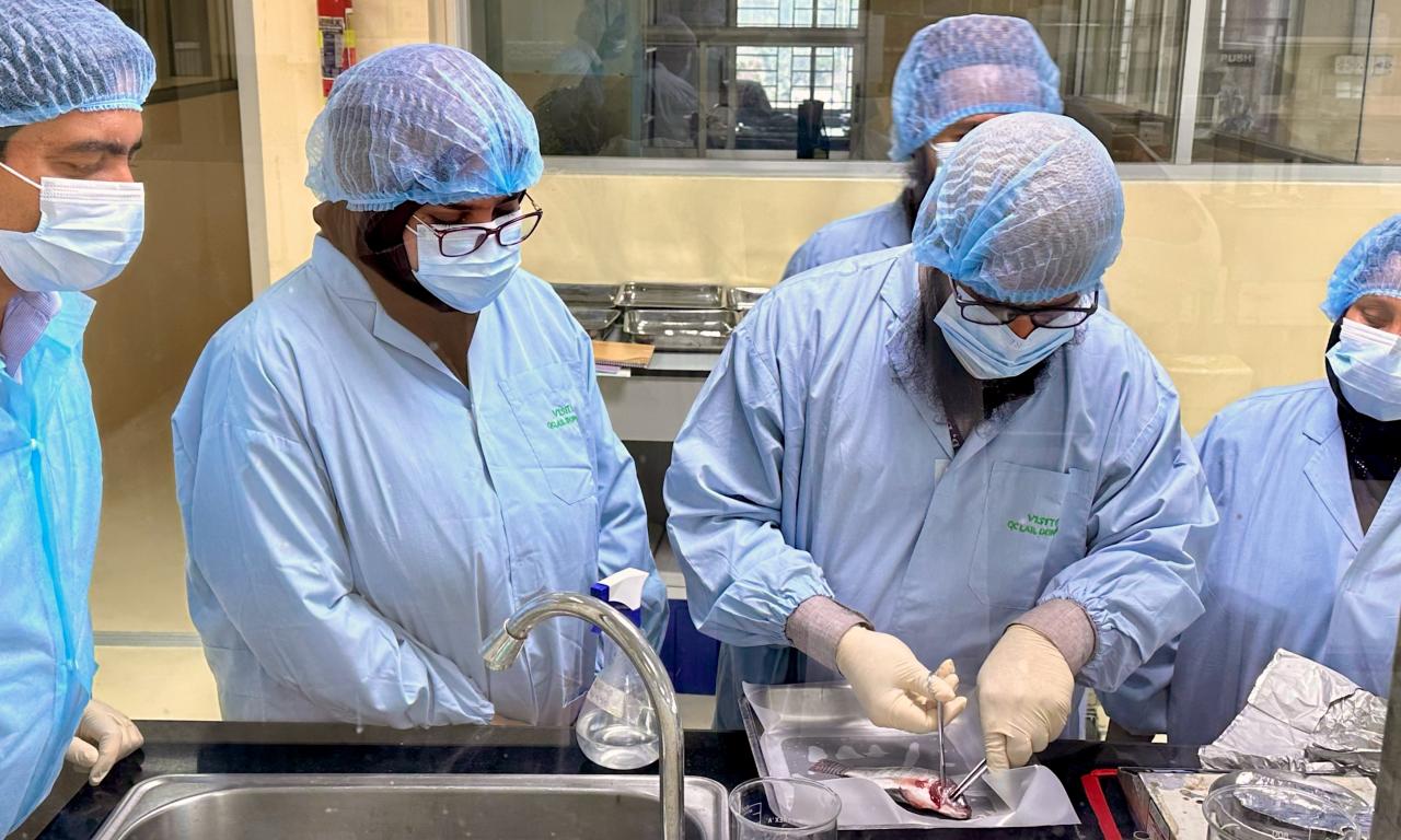 Laboratory capacity building training program conducted in the Quality Control (QC) Laboratory, Department of Fisheries (DOF) in Savar, Bangladesh.  