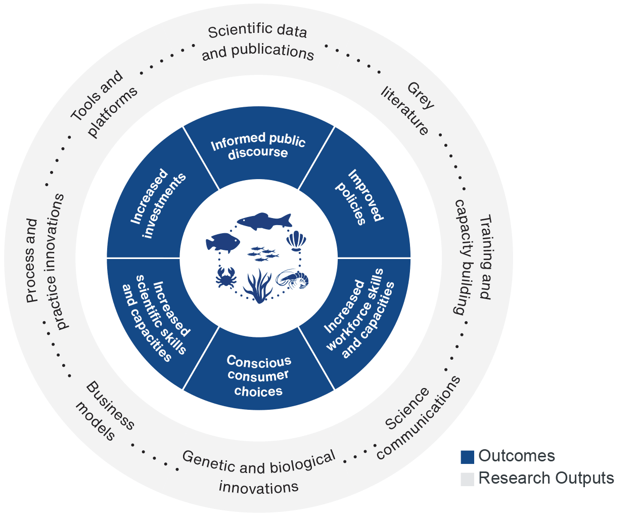 Figure 7. Types of outcomes and research outputs.